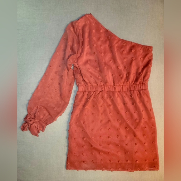 BaeVely Chic One-Shoulder Mauve Dress - Picture 2 of 7